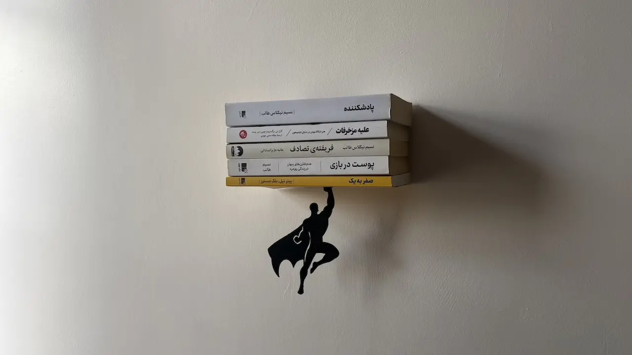 جزئیات طراحی کتابخانه دیواری پاورآپ از برند فرورا